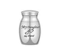 ZCBRISK Big-Sized Cremation Jewelry Urns for Human Ashes Holder Funeral Memorial Keepsake My Friend My Daughter
