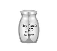 ZCBRISK Mini-Sized Cremation Urns for Ashes Holder Funeral Memorial Keepsake Jewelry My Friend My Uncle