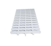 ZCBYBT ABS Drain Grate Mat for Swimming Pool & Outdoor Indoor Water Drainage Splicable Overflow Grating Activity Cover Strip ,White,25x 100cm