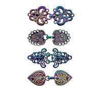 Zcbzbn 4 Pieces Vintage Pullover Scarf Swirl Cardigan Clip, Antique Coat Brooch Celtic Pullover Buttons, Scarf Collar Closure Dress Shirt Clip for Girls and Women, small, Zinc