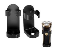 Zcbzbn Pack of 2 Toothbrush Holder, Wall Mounted Electric Toothbrush Stand, Self-Adhesive Electric Interest Brush Holder, No Drill, Adjustable Toothbrush Holder for Bathroom, Kitchen, Black