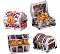 Zcccc 3Pcs Random Creative Pirate Treasure Chest Aquarium Decoration, Fish Tank Ornament, Mini Treasure Chest Aquarium Decor