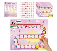 ZCCLINN Potty Training Chart for Girls - 15PCS Reward Chart with Sticker for Toddlers Kids Baby Boys, Cute Horse Unicorn Princess Theme Fun Potties Trained Going Toilet Success Stickers
