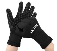 ZCCO 5mm Neoprene Diving Gloves,Double-Layer Thermal Wetsuit Gloves with Elastic Wrist and Skid Resistance Particles for Swimming,Diving,Surfing,Snorkeling (S, 5MMST)