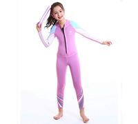 ZCCO Kids Wetsuit - 2.5mm Neoprene One Piece Long Sleeve Diving Suit for Boys & Girls, Warmth & UPF Protection for Swimming, Surfing, Snorkeling (Pink, XXS)