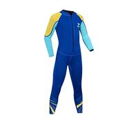 ZCCO Kids Wetsuit - 2.5mm Neoprene One Piece Long Sleeve Diving Suit for Boys & Girls, Warmth & UPF Protection for Swimming, Surfing, Snorkeling (Bright Blue, XS)