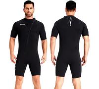 ZCCO Mens Shorty Wetsuits 3mm Neoprene Womens Front Zipper Diving Suit for Diving Swimming Surfing Snorkeling