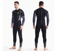 ZCCO Men's Wetsuit-Ultra Stretch 1.5mm Neoprene Suit with Back Zip, Full Body One-Piece Diving Suit for Snorkeling, Scuba Diving, Swimming and Surfing(Black-1.5mm, 4XL)