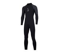 ZCCO Wetsuits Men's 3mm Premium Neoprene Full Sleeve Dive Skin for Spearfishing,Snorkeling, Surfing,Canoeing,Scuba Diving Wet Suits (Men Black, S)