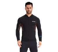 ZCCO Wetsuits Top Jacket 1.5mm Neoprene Suits Women Men Wetsuit Jacket Long Sleeve Dive Scuba Wet Suit Shirt Front Zip Wetsuits Shirts Vest for Spearfishing,Snorkeling,Surfing (men-black, 4XL)