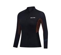 ZCCO Wetsuits Top Jacket 1.5mm Neoprene Suits Women Men Wetsuit Jacket Long Sleeve Dive Scuba Wet Suit Shirt Front Zip Wetsuits Shirts Vest for Spearfishing,Snorkeling,Surfing (women-black, L)