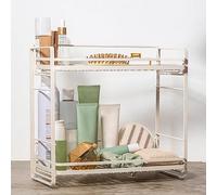zccz Bathroom Organizer Countertop, Metal 2-tier Bathroom Storage Shelves Tray Shower Caddy Kitchen Shelf for Bathroom Kitchen Office Organization, White