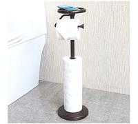 zccz Toilet Paper Holder Stand, Free Standing Toilet Paper Roll Holder Tissue Rolls Holder Stand with Reserve, Bathroom TP Dispenser Storage for 5 Mega Rolls, ORB