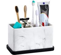 ZCCZ Toothbrush Holder, Bathroom Storage Organizer Caddy for Electric Toothbrush, Toothpaste, Dental Floss, Razor, Comb, Makeup Brush and More