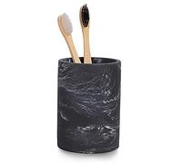 zccz Toothbrush Holder for Bathroom Marble Look, Electric Toothbrush and Toothpaste Holder, Organizer Makeup Brush and Razor, Black Marble Look Toothbrush Cup