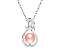 ZCCZJS 100% genuine freshwater cultured pearl zircon peacock pendant necklace women Made in China