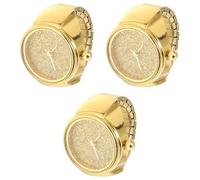ZCCZJS 3pcs Ring Watch Mini Watch Ring Woman Vintage for Men Finger Rings for Men Fashion Watches for Men Fashion Watches for Women Boderry Watches for Men Mens Alloy Golden