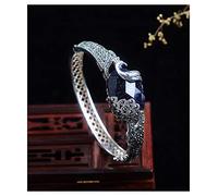 ZCCZJS 925 Silver Ruby woman Bracelet, Retro Punk Men and Women Couple Bracelet Wedding Engagement High-end Valentine's Day Lucky Gift Souvenir Jewelry.