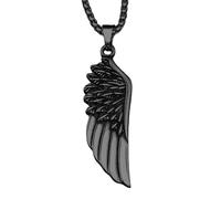 ZCCZJS 925 Sterling Silver Punk HipHop Angel Wing Necklace For Women Men, 14K Gold Plated Wing Necklaces - Celtic Nordic Angel Wings Necklace Pendant, Angel Necklaces For Men Birthday Valentine Gifts