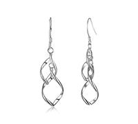 ZCCZJS 925 Sterling Silver Twisted Tassel Drop Earrings For Women Double Layers Dangle Earrings Trendy Fine Jewelry Gift