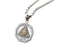 ZCCZJS Ancient Egyptian Pharaoh Eye of Horus Necklace for Men Women, Punk Rock Eye Necklace That All Sees - Unisex Eye of Ra Necklace, Illuminati Necklace with Eye of Horus Pendant for