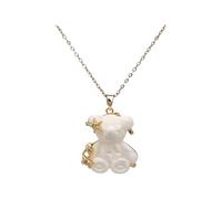 ZCCZJS Bear Necklace for Women, 925 Sterling Silver, Cute Cartoon Star Bear Necklace, Animal Necklace, Gummy Bear Necklace, Gummy Bear Jewellery, Bear Pendant, Panda Necklace for Women