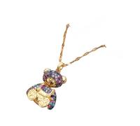 ZCCZJS Bear Necklace for Women, Popular Bear Zircon Pendant Necklace, Cute Bear, Gummy Bear Necklace, Gummy Bear Jewelry, Bear Pendant, Panda Necklace for Girls, Bear Claw Necklace