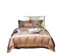 ZCCZJS Bed Set Jacquard Long-Staple Cotton Four-Piece Bedding Set Sateen Soft Bed Sheet Set Bedding Linen(A,1.5/1.8m Bed) (A 1.8/2m Bed)