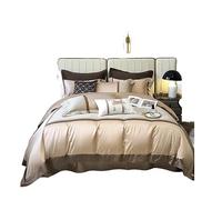 ZCCZJS Bed Set Jacquard Long-Staple Cotton Four-Piece Bedding Set Sateen Soft Bed Sheet Set Bedding Linen(A,1.5/1.8m Bed) (A 1.8/2m Bed)