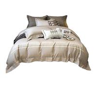 ZCCZJS Bed Set Jacquard Long-Staple Cotton Four-Piece Bedding Set Sateen Soft Bed Sheet Set Bedding Linen(A,1.5/1.8m Bed) (A 1.8/2m Bed)