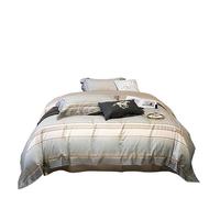 ZCCZJS Bed Set Jacquard Long-Staple Cotton Four-Piece Bedding Set Sateen Soft Bed Sheet Set Bedding Linen(A,1.5/1.8m Bed) (A 1.8/2m Bed)