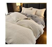 ZCCZJS Bed sheet set Winter Thickened Baby Velvet Duvet Cover Set 4-piece Bed Sheet Double-sided Milk Flan Coral Plus Velvet Quilt Cover Bedding Set bed linings
