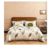 ZCCZJS Bedding Set Cotton Duvet Cover Leaves Bed Linen Set Bedding Queen Single Size Comforter Sets juego de cama,Bedding Set