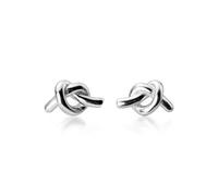 ZCCZJS boucles d'oreilles dames, S925 Argent Coréen Simple Et Petite Personnalité Boucles D'Oreilles Noeud de Corde Boucles D'Oreilles Ligne Mignonneargent