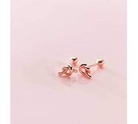 ZCCZJS boucles d'oreilles dames, S925 Argent Coréen Simple Et Petite Personnalité Boucles D'Oreilles Noeud de Corde Boucles D'Oreilles Ligne Mignonneargent