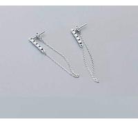 ZCCZJS boucles d'oreilles dames, S925 Boucles D'Oreilles en Argent Femme Style Coréen Tempérament Personnalité Mot Boucles D'Oreilles en Diamant Simple Fille AînéeUne paire
