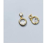 ZCCZJS boucles d'oreilles dames, S925 Boucles D'Oreilles en Argent Femme une Goutte D'Eau de Source Diamant Féminin Rond Doux Géométrique Creux Semicirboucles D'Oreilles Cularargent