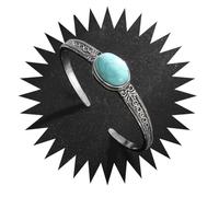 ZCCZJS Bracelet Men Bracelets Jewellery Retro Fashion Open Adjustable Bracelet Blue Crack Stone Men'S Cuff Bangle Fashion