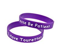 ZCCZJS bracelets for womens 50pcs i have tourettes please be patient silicone 5 colors adult size purple china 20cm