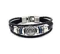 ZCCZJS Bysonglezai Bracelet Men'S Bracelets Women Minimalist Punk Multilayer Leather Bracelet Men Vintage Flower Accessories Elegant Wristband Friendship