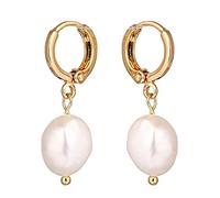 ZCCZJS Cellacity Natural Freshwater Pearl Earrings For Women Silver 925 Jewelry Irregular Shape Ear Drops Minority Design Gold Color
