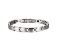 ZCCZJS Charm Bracelet Waterproof Health Energy Chain Link Bracelet Femme Magnetic Health Bracelets for Women Gold-Color Matte Luxury Stainless Steel Bracelet Gift (Color : Black)