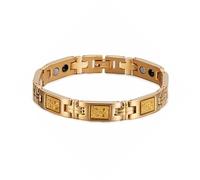 ZCCZJS Charm Bracelet Wrist Band Gold Foil Guanyin Bodhisattva Buddha Bracelet Germanium Bracelets for Women Men Lucky Magnetic Bracelet Men Gift Gift (Color : Color)