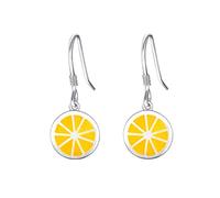 ZCCZJS Chic Unique Ornaments Women Delicate Fruit Lemon Pattern Stud Earrings 1 Pair,Colour Name:Orange. (Color : Orange.)