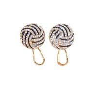 ZCCZJS Color Round Stud Earrings for Women Shining Full Crystal Circle Earrings Wedding Jewelry Gift High-end earrings