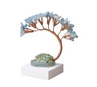 ZCCZJS Crystal Tree/Money Tree Crystal Tree Natural Reiki Crystals and Healing Stones, Gem Beads Chakra Tree,Office Desk Decor Spiritual Crystal Tree Ornament Gem Tree(Blue)