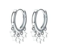 ZCCZJS Earrings for Girl Star Charm Stud Earrings Women Punk Style 925 Sterling Silver Jewelry