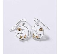 ZCCZJS Earrings for Women, Chinese Eardrop Earrings S Korean Literature And Cute Artistic Personality Matching All Moon Female Earrings