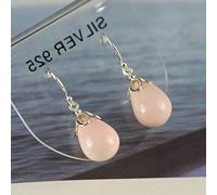 ZCCZJS Earrings for Women, Chinese Style Eardrop Earrings S925 Silver Carved Shell Beads Earrings Small Macaroons Light Pink Girl Heart Simple Earrings Womenpink