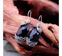 ZCCZJS Earrings for Women, Eardrop Earrings For Women S925 Sterling Silver Thai Jewelry Pure Silver Handmade Colorful Peacock Blue Sand EarringsBlue Sandstone, 925 Silver